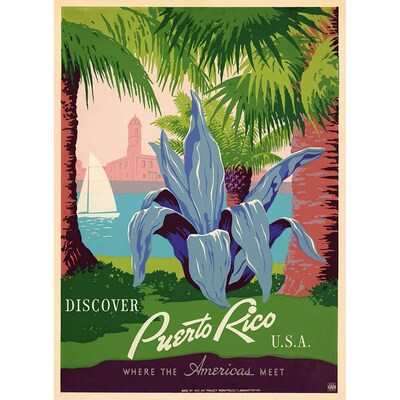 Puerto Rico - Caribbean Vintage Travel Poster Prints - image1